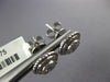 ESTATE LARGE .80CT DIAMOND 18K WHITE GOLD CLUSTER FLOWER HALO ROPE STUD EARRINGS