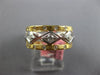 .34CT DIAMOND 18KT 2 TONE GOLD 3D ETOILE FILIGREE 3/4 ETERNITY ANNIVERSARY RING