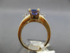 WIDE 2.90CT DIAMOND & AAA TANZANITE 14KT YELLOW GOLD 3D OVAL & ROUND FUN RING