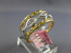 .34CT DIAMOND 18KT 2 TONE GOLD 3D ETOILE FILIGREE 3/4 ETERNITY ANNIVERSARY RING