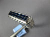 1.73CT DIAMOND & AAA SAPPHIRE 18K WHITE GOLD PRINCESS INVISIBLE RECTANGULAR RING