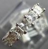 1.0CT DIAMOND 14KT WHITE GOLD 3D PRINCESS 5 STONE SHARED PRONG ANNIVERSARY RING