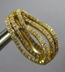 ESTATE .55CT DIAMOND 18KT YELLOW GOLD 3D MULTI ROW INFINITY LOVE KNOT EARRINGS