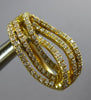 ESTATE .55CT DIAMOND 18KT YELLOW GOLD 3D MULTI ROW INFINITY LOVE KNOT EARRINGS