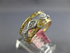 .34CT DIAMOND 18KT 2 TONE GOLD 3D ETOILE FILIGREE 3/4 ETERNITY ANNIVERSARY RING