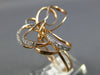 ESTATE LARGE .38CT DIAMOND 14KT ROSE GOLD 3D CLASSIC BUTTERFLY LOVE RING