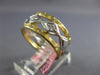 .34CT DIAMOND 18KT 2 TONE GOLD 3D ETOILE FILIGREE 3/4 ETERNITY ANNIVERSARY RING