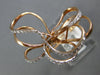 ESTATE LARGE .38CT DIAMOND 14KT ROSE GOLD 3D CLASSIC BUTTERFLY LOVE RING