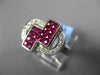 1.86CT DIAMOND & AAA RUBY 18KT WHITE GOLD 3D PRINCESS CHECKERED MENS PINKIE RING