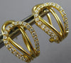 ESTATE WIDE .35CT DIAMOND 18KT YELLOW GOLD 3D TEAR DROP CLIP ON EARRINGS