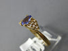 .38CT DIAMOND & AAA TANZANITE 14KT YELLOW GOLD OVAL & ROUND FRIENDSHIP LOVE RING