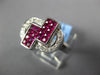 1.86CT DIAMOND & AAA RUBY 18KT WHITE GOLD 3D PRINCESS CHECKERED MENS PINKIE RING