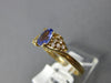 .38CT DIAMOND & AAA TANZANITE 14KT YELLOW GOLD OVAL & ROUND FRIENDSHIP LOVE RING