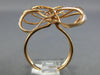 ESTATE LARGE .38CT DIAMOND 14KT ROSE GOLD 3D CLASSIC BUTTERFLY LOVE RING