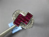 1.86CT DIAMOND & AAA RUBY 18KT WHITE GOLD 3D PRINCESS CHECKERED MENS PINKIE RING