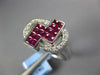 1.86CT DIAMOND & AAA RUBY 18KT WHITE GOLD 3D PRINCESS CHECKERED MENS PINKIE RING