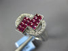 1.86CT DIAMOND & AAA RUBY 18KT WHITE GOLD 3D PRINCESS CHECKERED MENS PINKIE RING