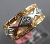 .34CT DIAMOND 18KT WHITE AND ROSE GOLD 3D FILIGREE 3/4 ETERNITY ANNIVERSARY RING