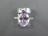 3.84CT DIAMOND & AAA LIGHT AMETHYST 14KT WHITE GOLD OVAL & ROUND FRIENDSHIP RING