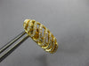 ESTATE .44CT DIAMOND 18KT YELLOW GOLD 3D MULTI ROW LEAF CLIP ON HANGING EARRINGS