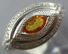 3.75CT DIAMOND & AAA YELLOW SAPPHIRE 14KT WHITE GOLD 3D MARQUISE SHAPE FUN RING