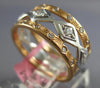 .34CT DIAMOND 18KT WHITE AND ROSE GOLD 3D FILIGREE 3/4 ETERNITY ANNIVERSARY RING
