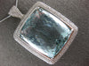 EXTRA LARGE 99.28CT DIAMOND & AAA AQUAMARINE 14KT WHITE GOLD 3D FLOATING PENDANT