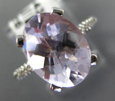 3.84CT DIAMOND & AAA LIGHT AMETHYST 14KT WHITE GOLD OVAL & ROUND FRIENDSHIP RING