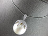 EXTRA LARGE .90CT DIAMOND & AAA SOUTH SEA PEARL 18KT WHITE GOLD FLOATING PENDANT