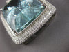 EXTRA LARGE 99.28CT DIAMOND & AAA AQUAMARINE 14KT WHITE GOLD 3D FLOATING PENDANT