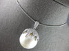 EXTRA LARGE .90CT DIAMOND & AAA SOUTH SEA PEARL 18KT WHITE GOLD FLOATING PENDANT