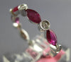 1.22CT DIAMOND & AAA RUBY 18K WHITE GOLD MARQUISE & ROUND SEMI ETERNITY FUN RING