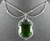 EXTRA LARGE 22CT DIAMOND & AAA PERIDOT 18KT WHITE GOLD 3D BY THE YARD NECKLACE