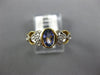 .48CT DIAMOND & AAA TANZANITE 14KT YELLOW GOLD 3D OVAL & ROUND DOUBLE HEART RING