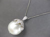 EXTRA LARGE .90CT DIAMOND & AAA SOUTH SEA PEARL 18KT WHITE GOLD FLOATING PENDANT