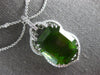 EXTRA LARGE 22CT DIAMOND & AAA PERIDOT 18KT WHITE GOLD 3D BY THE YARD NECKLACE