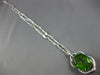 EXTRA LARGE 22CT DIAMOND & AAA PERIDOT 18KT WHITE GOLD 3D BY THE YARD NECKLACE