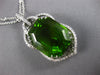 EXTRA LARGE 22CT DIAMOND & AAA PERIDOT 18KT WHITE GOLD 3D BY THE YARD NECKLACE