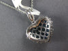 2.35CT DIAMOND & AAA SAPPHIRE 14KT WHITE GOLD INVISIBLE HEART SHAPE LOVE PENDANT