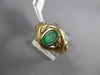 ESTATE .84CT DIAMOND & AAA EMERALD 14KT YELLOW GOLD 3D OVAL & ROUND FUN RING
