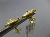 ESTATE LARGE .79CT DIAMOND 18KT YELLOW GOLD 3D FLOWER SNOWFLAKE STUD EARRINGS