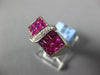 2.21CT DIAMOND & AAA RUBY 18KT WHITE GOLD 3D PRINCESS INVISIBLE RECTANGULAR RING