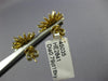 ESTATE LARGE .79CT DIAMOND 18KT YELLOW GOLD 3D FLOWER SNOWFLAKE STUD EARRINGS