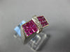2.21CT DIAMOND & AAA RUBY 18KT WHITE GOLD 3D PRINCESS INVISIBLE RECTANGULAR RING