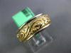 ESTATE WIDE 18K 2 TONE GOLD HAND CARVED FILIGREE SOLID ETERNITY ANNIVERSARY RING