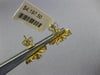 ESTATE LARGE .79CT DIAMOND 18KT YELLOW GOLD 3D FLOWER SNOWFLAKE STUD EARRINGS
