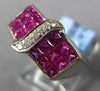 2.21CT DIAMOND & AAA RUBY 18KT WHITE GOLD 3D PRINCESS INVISIBLE RECTANGULAR RING
