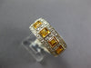 .91CT DIAMOND & AAA CITRINE 14KT YELLOW GOLD 3D SQUARE & ROUND ANNIVERSARY RING