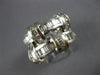 ESTATE 2.60CT DIAMOND 18K WHITE GOLD 3D BAGUETTE MULTI ROW CRISS CROSS LOVE RING