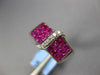 2.21CT DIAMOND & AAA RUBY 18KT WHITE GOLD 3D PRINCESS INVISIBLE RECTANGULAR RING